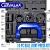 10-Piece Ball Joint Press Kit with Adapters & Sockets for 2WD/4WD Cars, Trucks, SUVs