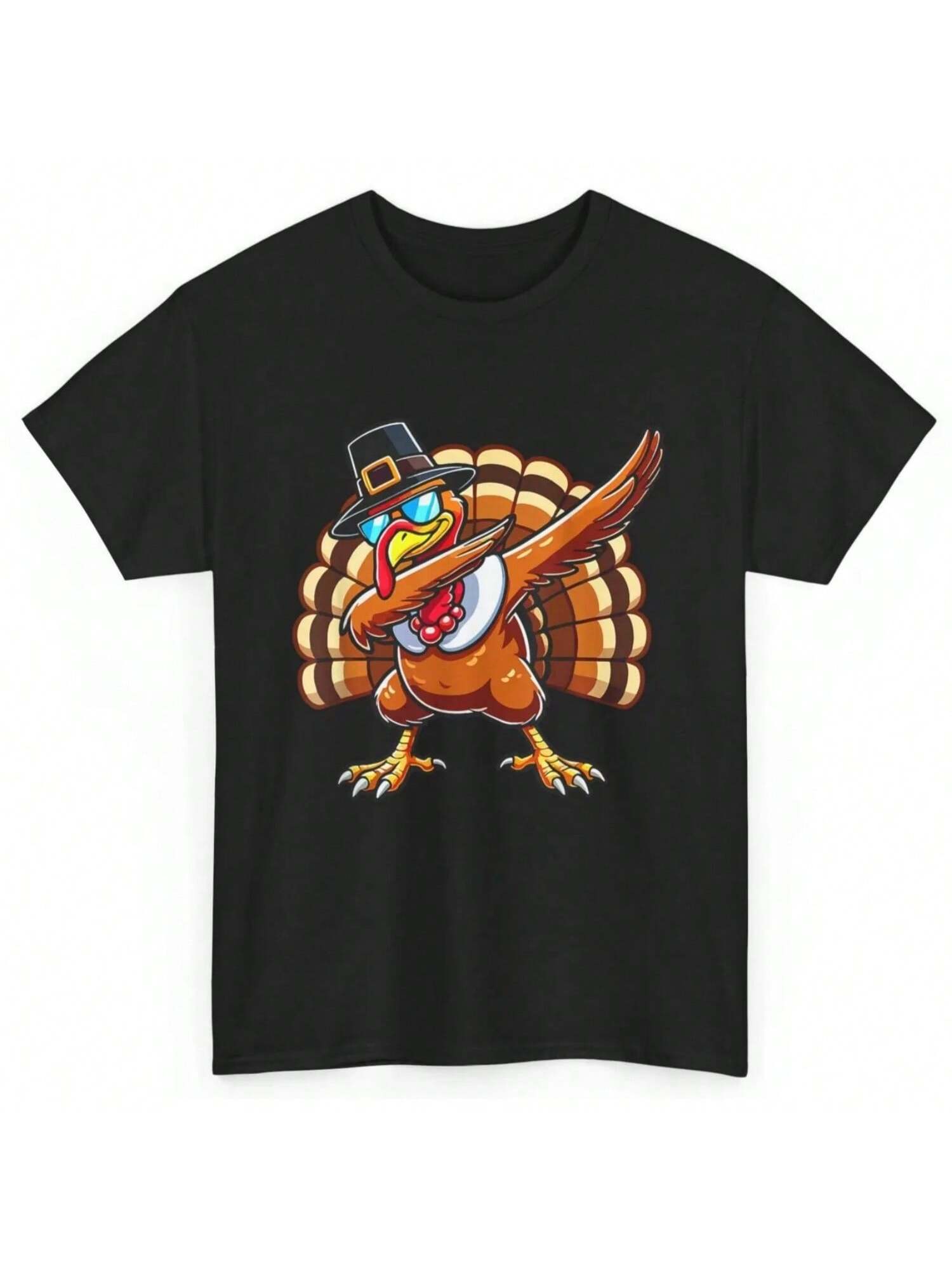 Funny Thanksgiving Turkey Pilgrim Hat Boys unisex Kids Toddler T Shirt S разноцветный