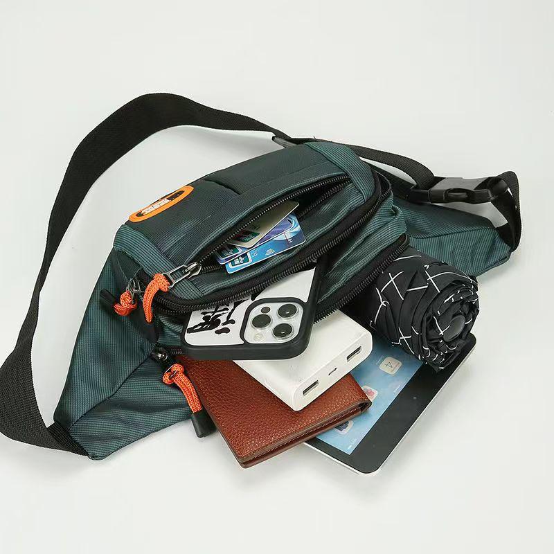Unisex Waterproof Sports Waist Bag - Large Capacity Multifunctional Chest Bag for Business, Outdoor, and Mobile Phone Use