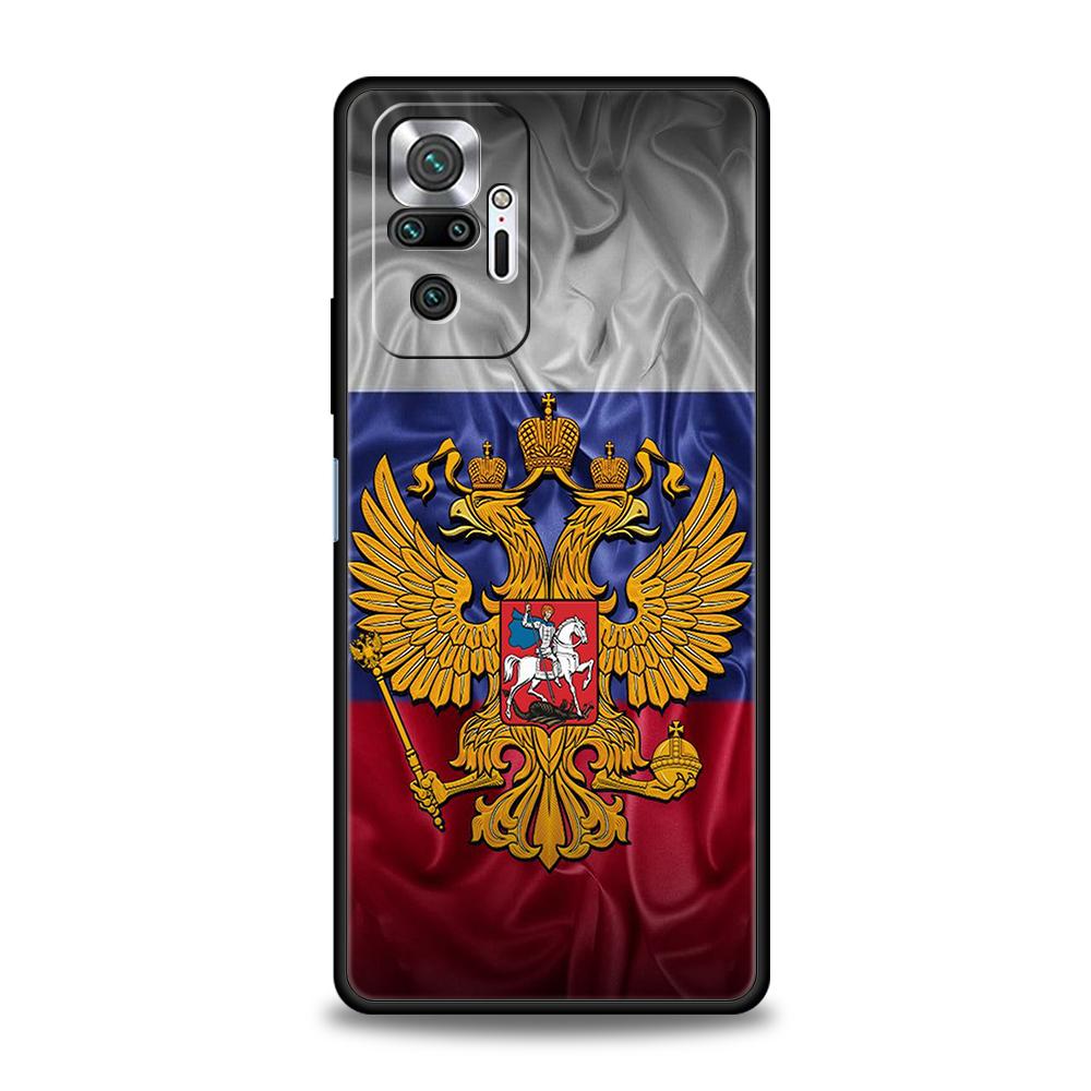 Russia Russian Flags Phone Case Cover for Redmi 13C 10C Note 13 12 10 11 Pro Plus 7 8T K40 K50 Gaming Pro Plus 5G Soft Shell Bag
