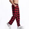 Men's Casual Pants Summer Autumn Checkered Print Pants Loose Fit Elastic Waistband with Drawstring Stylish and Comfortable