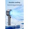 Ice Compress High-speed Cooling Fan Handheld Fans USB Rechargeable Portable Mini Fan LED Digital Display, Travel,Camping,Outdoor