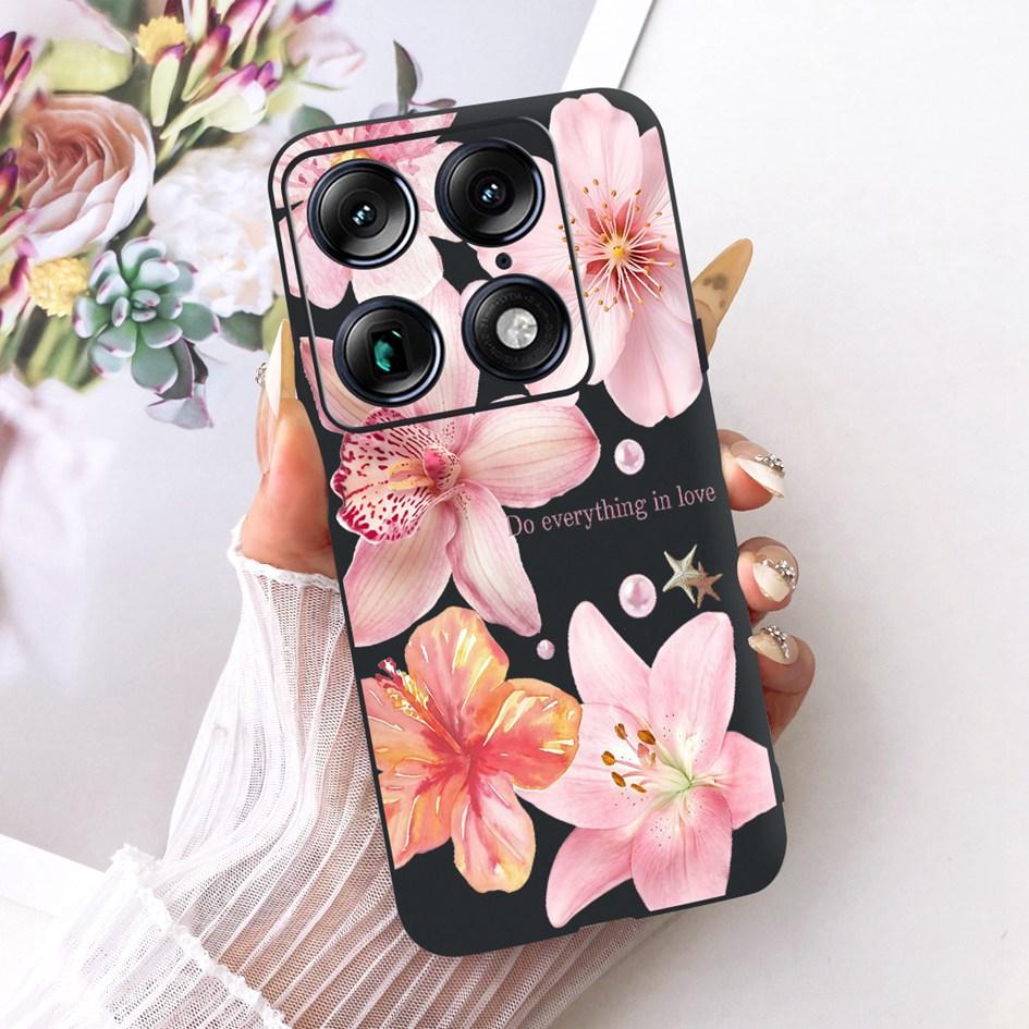 For Motorola Signature 2026 Case Popular Flower Marble Painted Cover Soft Silicone Black Phone Shell For Moto X70 Air Pro Fundas
