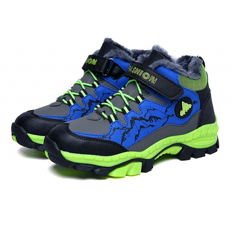 Boys' Non-Slip Winter Hiking Boots - Warm Outdoor Sports Footwear for Kids