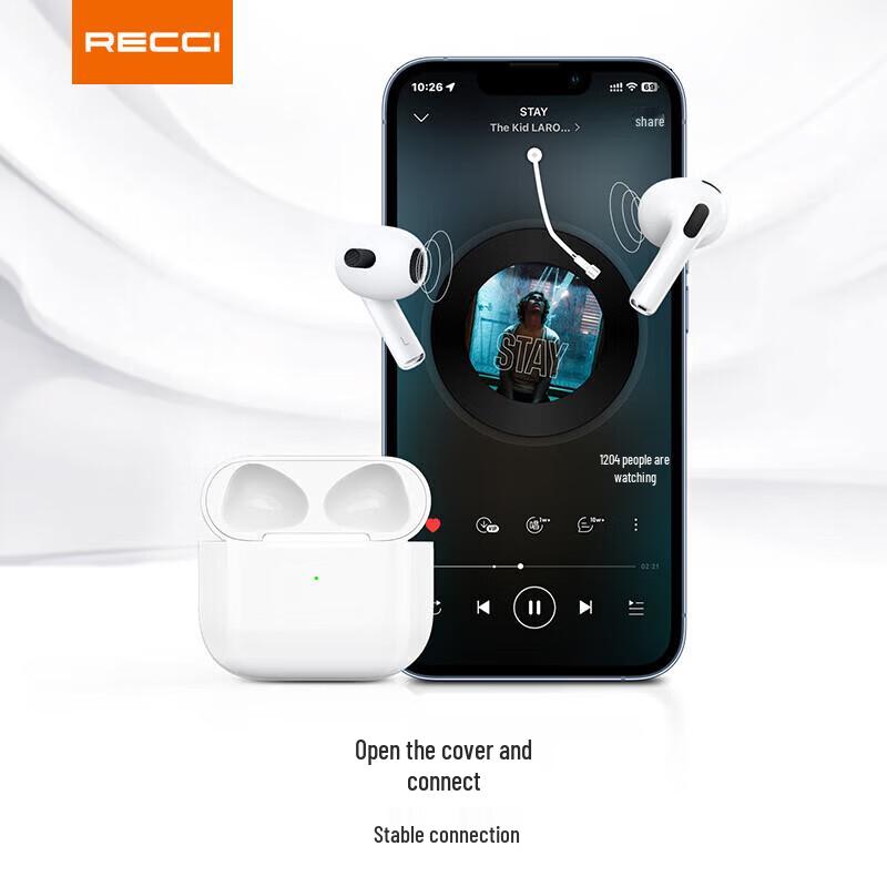 Recci G400C HiFi Semi In-Ear Bluetooth Earbuds