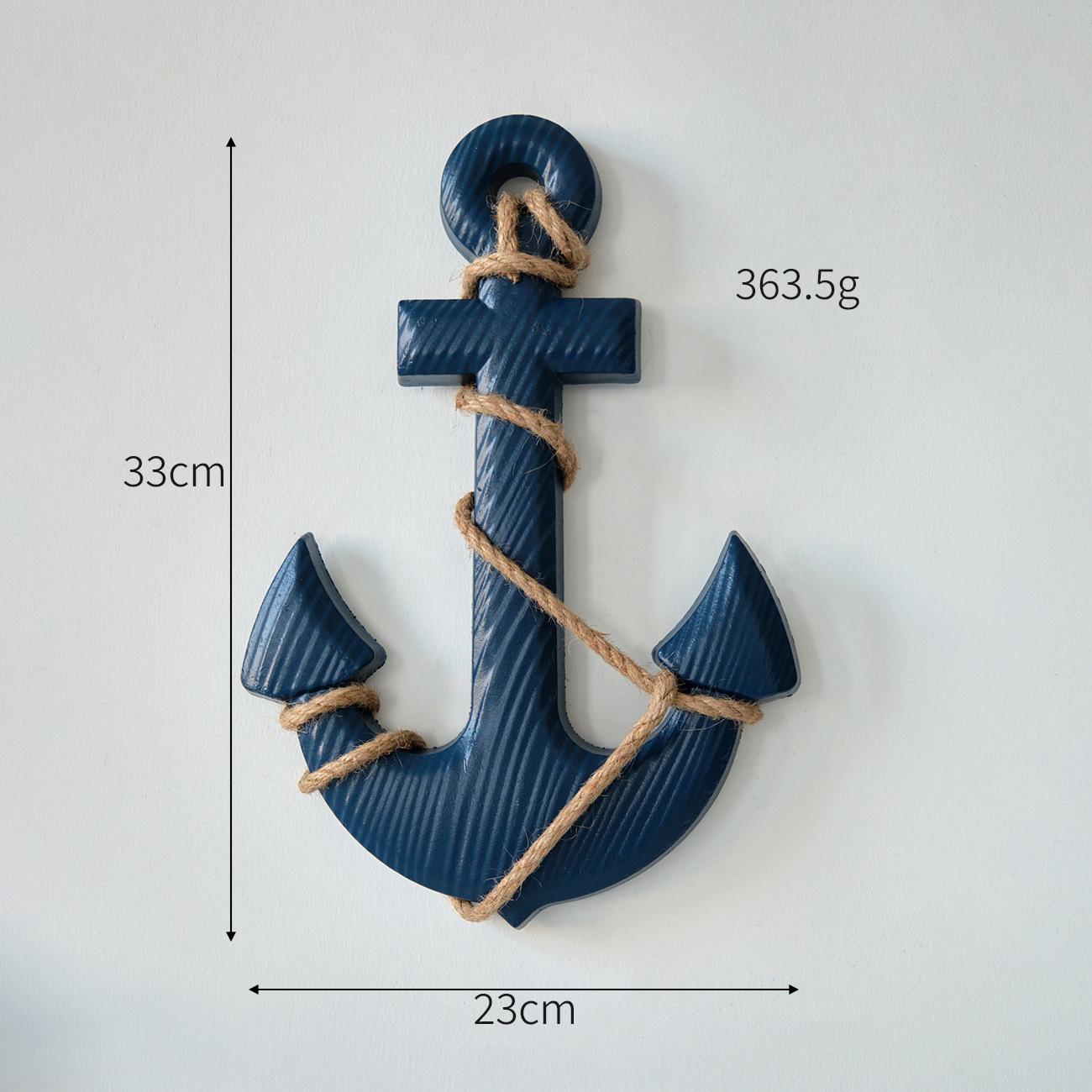 

Mediterranean Style Wooden Ship Rudder / Anchor Decorative Hanging Piece - Ocean Theme Room Wall Decor Photo Wall Accessories