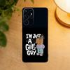 I Am Just a Chill Guy Phone Case For Samsung S25,24,23,22,30,21,10,9,Ultra,Plus,Lite Soft Black Case