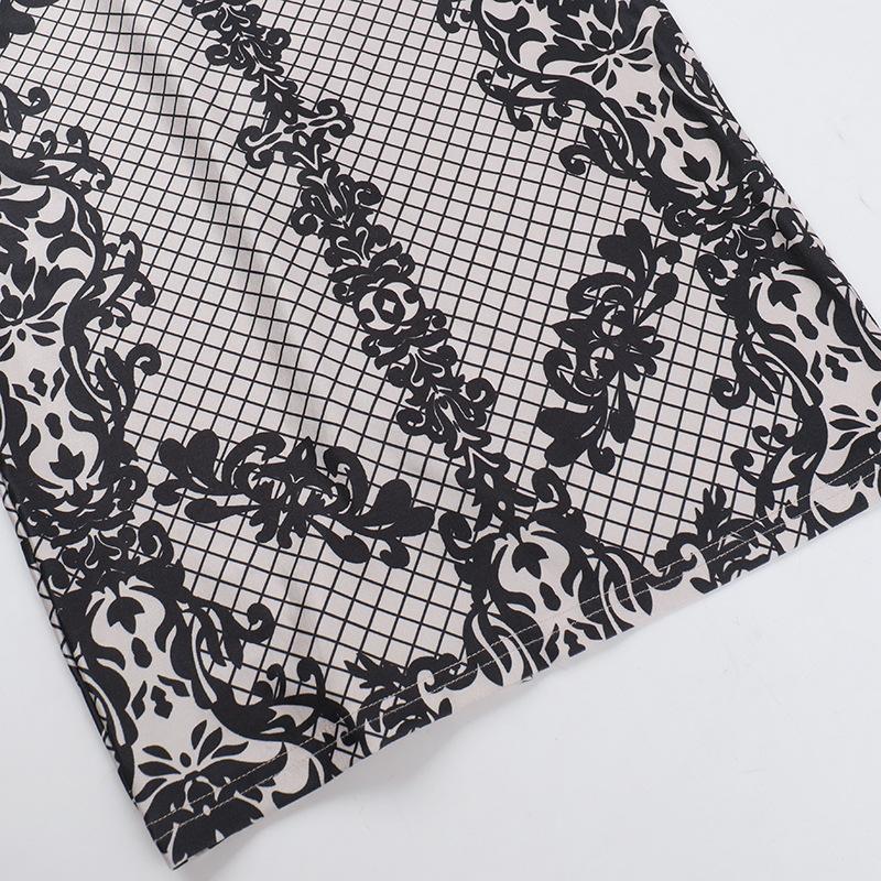 Autumn Fashion Long Dress Women's Temperament Elegant Slim Print Halter Dress