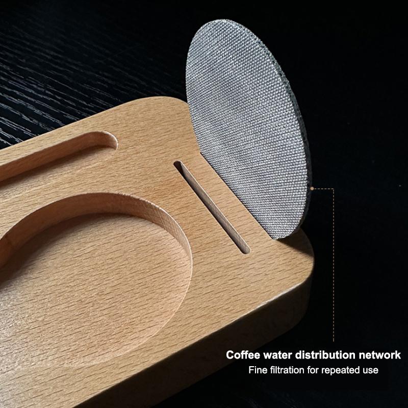 Beechwood/Sapele Coffee Tamper Station Portafilter Holder Rack Stand For 51Mm 58Mm Espresso Accessories Barista Support Base