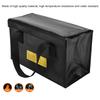 Explosionproof Lipo Battery Safe Bag Large Space Charging Batteries Storage Bags(Black)