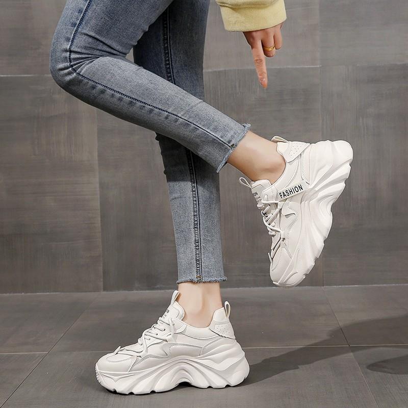 Women Chunky Sneakers High Platform Sports Shoes New 2025 Autumn Thick Bottom Women's Wedge Casual Shoes