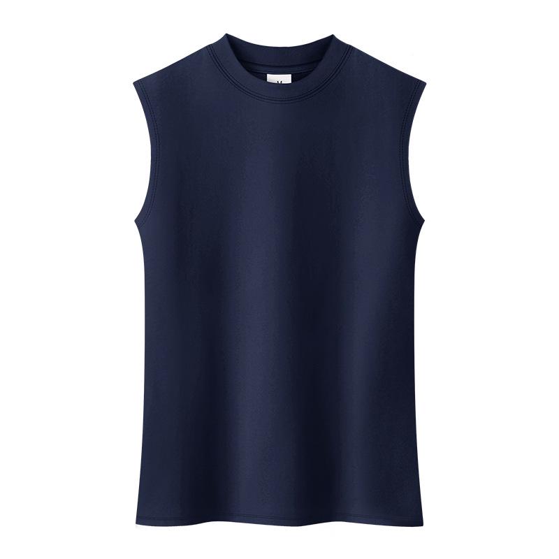 Damen Ärmelloses Baumwoll-Camisole mit hohem Kragen - Slim Fit Sommer 2022 Trend