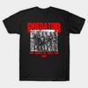Men Black Print T-shirt Predator Tour '87 No-Cut Transfer Paper Print Cotton Tshirt