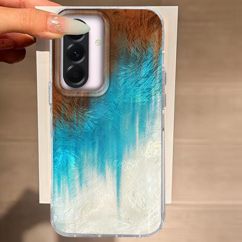 Case For Samsung Galaxy A56 A36 A16 A25 A35 A26 S25 S24 Plus Ultra FE 5G Phone Cover Retro Texture Gradient For Samsung A55 Bag