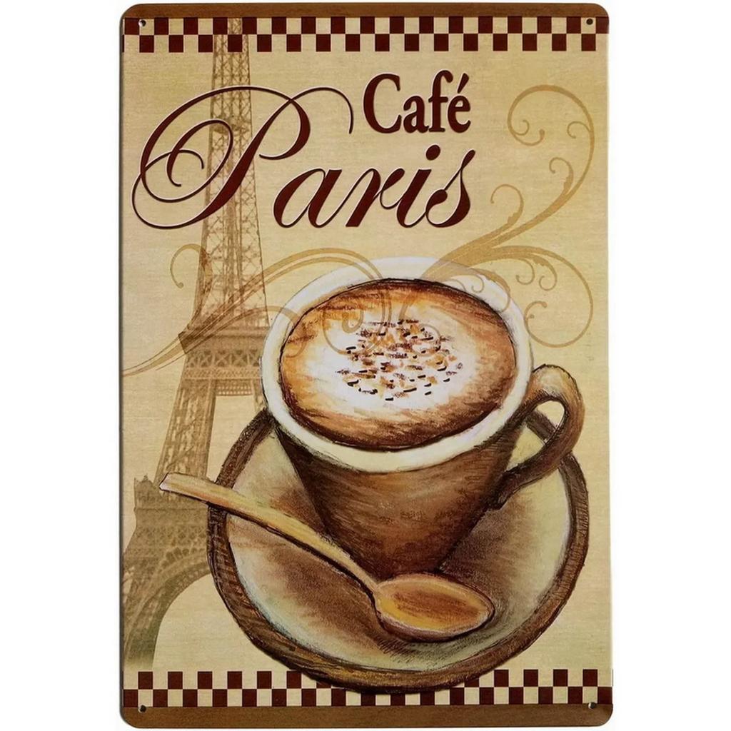 Vintage Coffee Metal Tin Sign Plaque Metal Plate Retro Wall Art Posters For Cafe Bar Pub Kitchen Club Iron Painting Decoration