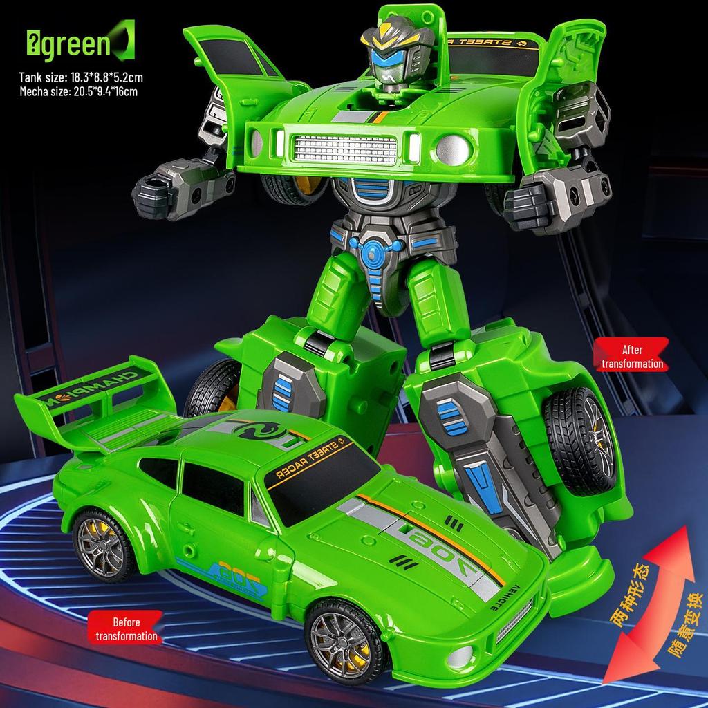 Transforming Robot Car Model - Inertial Power Warrior Toy for Boys