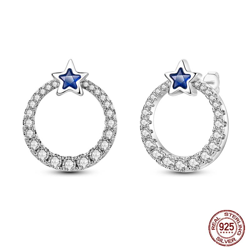 Boucles d'oreilles en argent sterling 925 pour femmes, pendentifs colorés en forme d'étoile, de papillon et d'œil du diable, bijoux de fête élégants