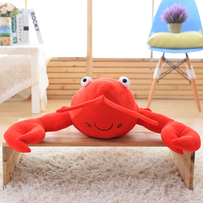 30-80cm Lebensechte Garnelen Plüschtiere Rote & Orange Hummer Puppe Simulierte Flusskrebs Stofftier Kissen Geburtstagsgeschenke Sofa Dekoration Kissen