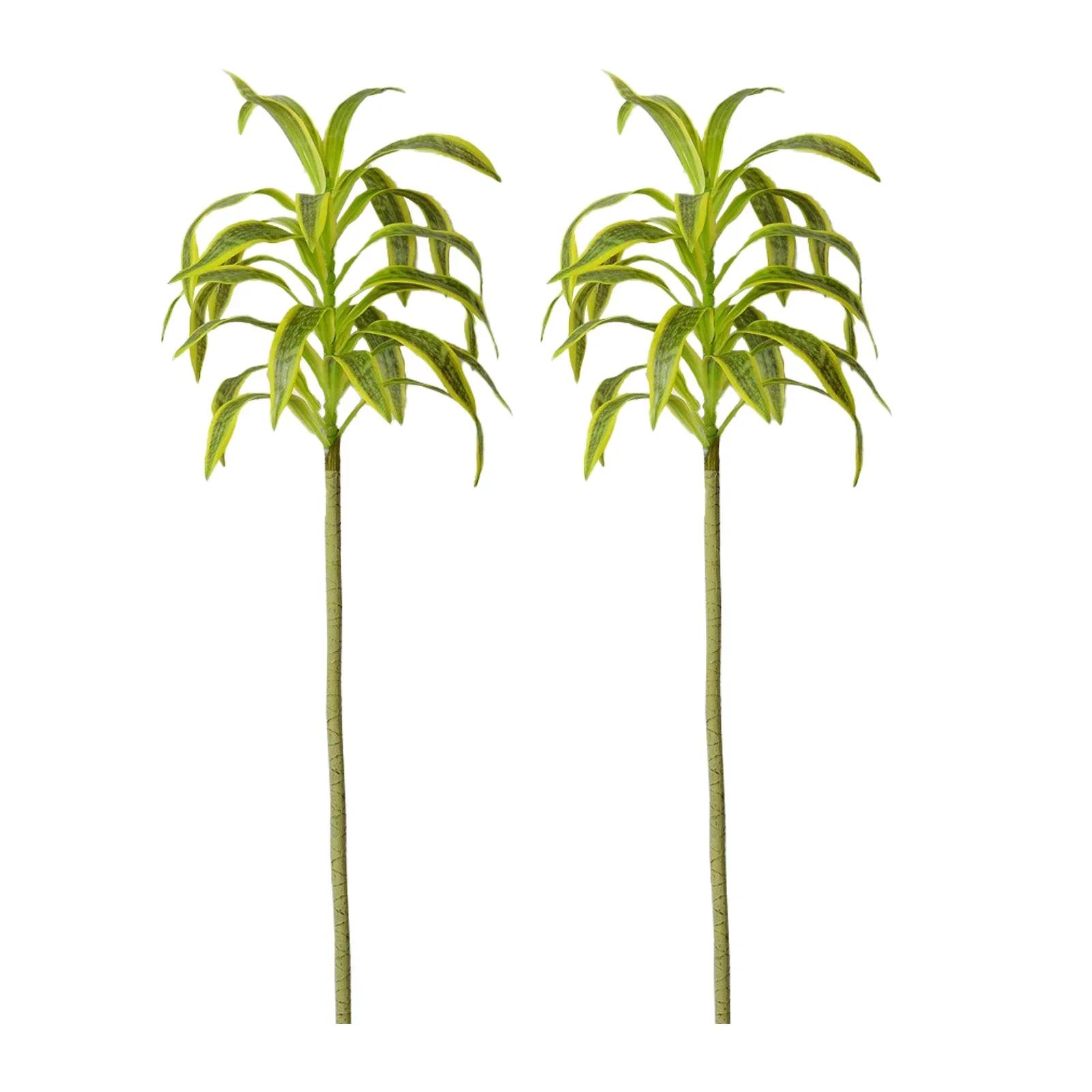 

Трехмерные ветки бамбука с лилиями 2 шт. Имитация зеленого растения Цветочная композиция 24 листа Ваза Украшения для обеденного стола зелёный