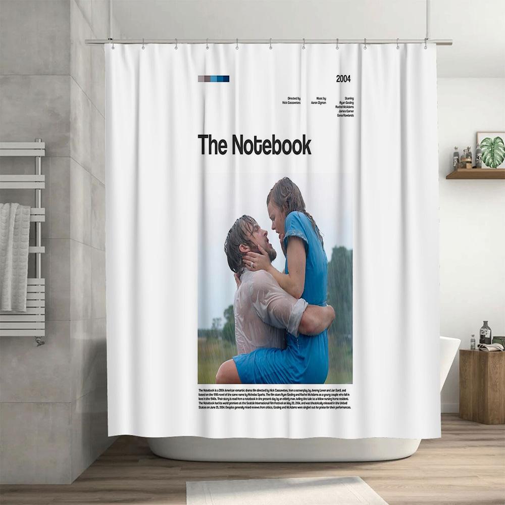 Vintage Movie Shower Curtain The Notebook Romantic Film Decor Bathroom Set Waterproof Scenic Backdrop Artistic Gift Home Decor