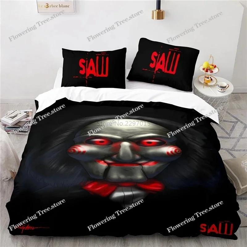 Horror Movie Saw 3D Bedding Set Print Duvet Cover Sets with Pillowcases Home Textile Twin Full Queen King Size for Bedroom Decor