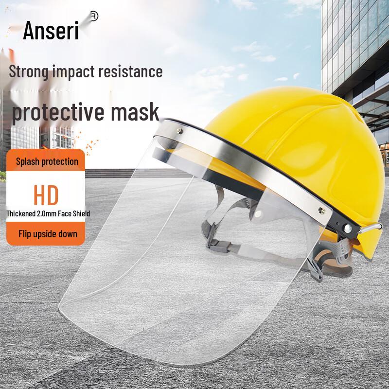 Helmet-Mountable Safety Face Shield (2-Pack)