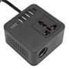 150W Car Inverter 12V 24V to 220V 110V Car Plug Outlet Inverter with Cigar Lighter Input 4 USB 1 Type C Port Universal