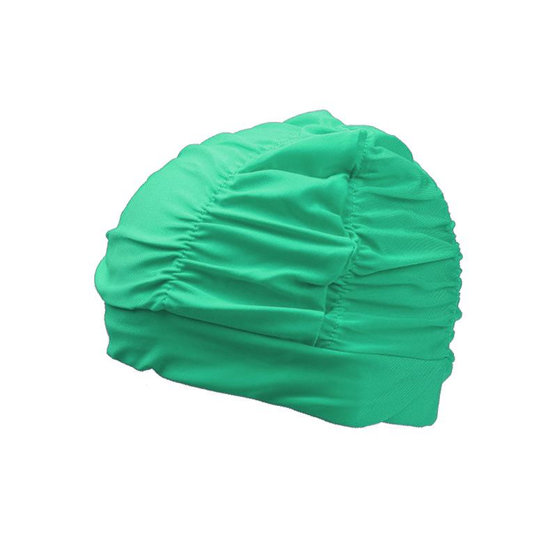 Printed Pleated Elastic Swim Cap Flower Breathable Comfortable Swimming Cap Adult Swim Cap