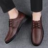 Fashion Men's Genuine Leather Business Shoes Men Lace-Up Casual Shoes Men Wedding Dress Shoes Outdoor Male Comfortable Driving Footwear