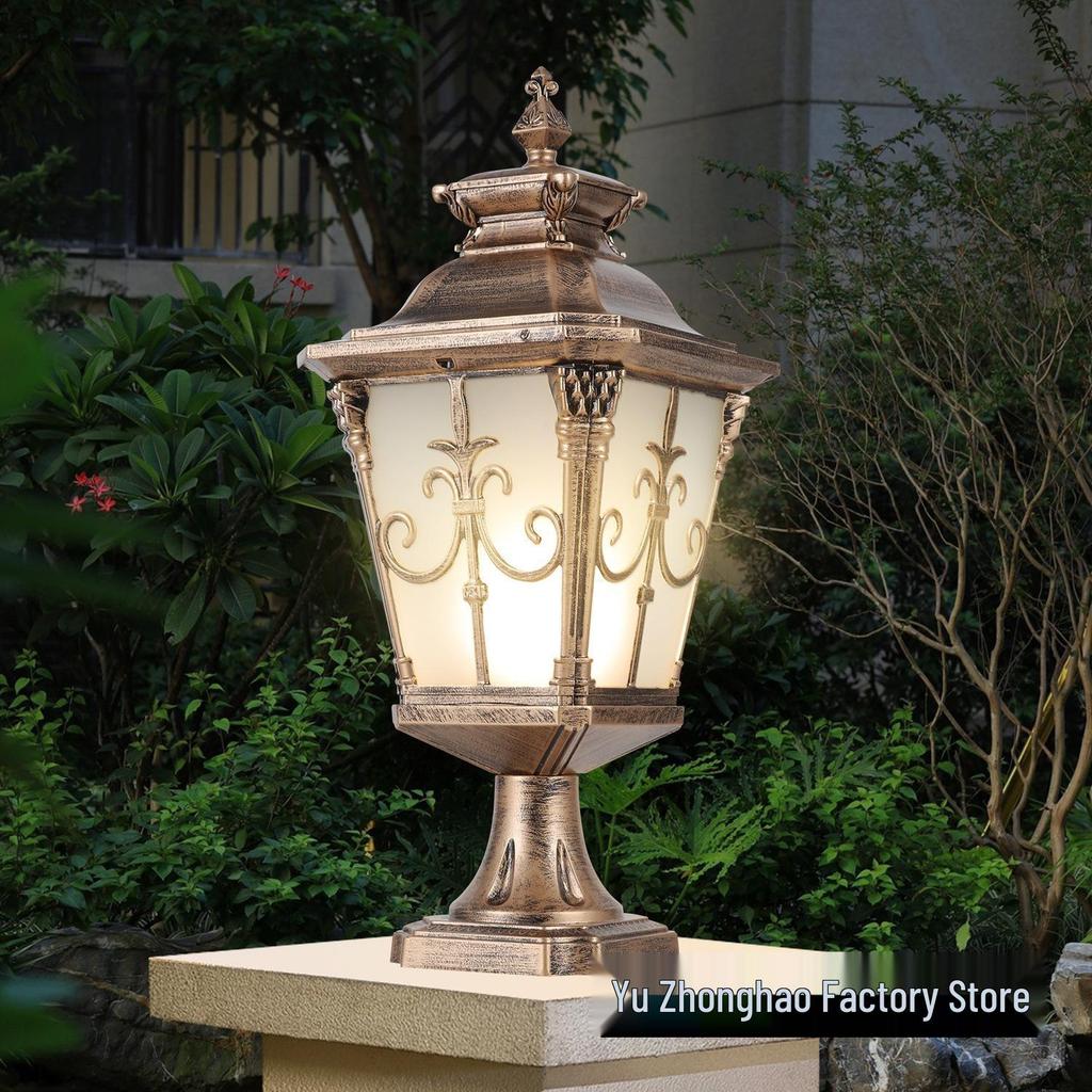 European Style Outdoor Solar Post Light: Waterproof Gate, Pillar, and Villa Wall Illumination