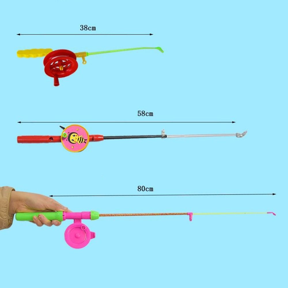 Cartoon Mini Kites Rods 38cm/58cm/80cm Fishing Rods New Children Fishing Kites Rods For Kids Gifts