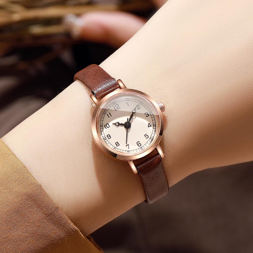 Elegant Ultra-thin Leather Strap Women Watches Fashion Small Arabic Dial Ladies Quartz Watch Reloj Mujer Girls Clock Gift
