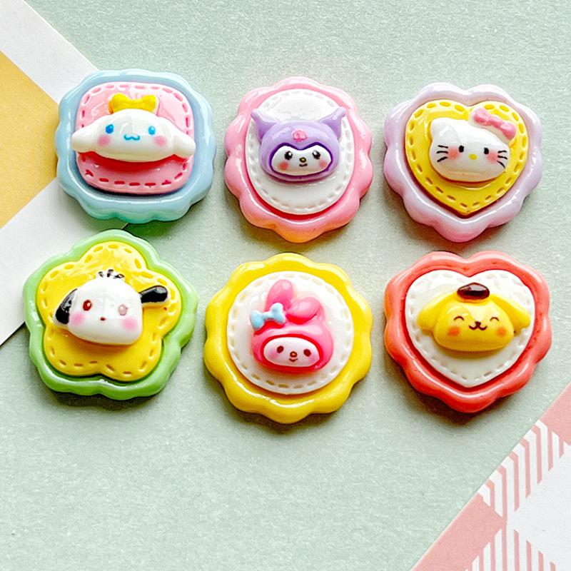 10 Pcs New Kawaii Cartoon Kitten Anime Characters Resin Scrapbook Diy Jewelry Gift Bow Knot Decorate Hairpin Accessories A26