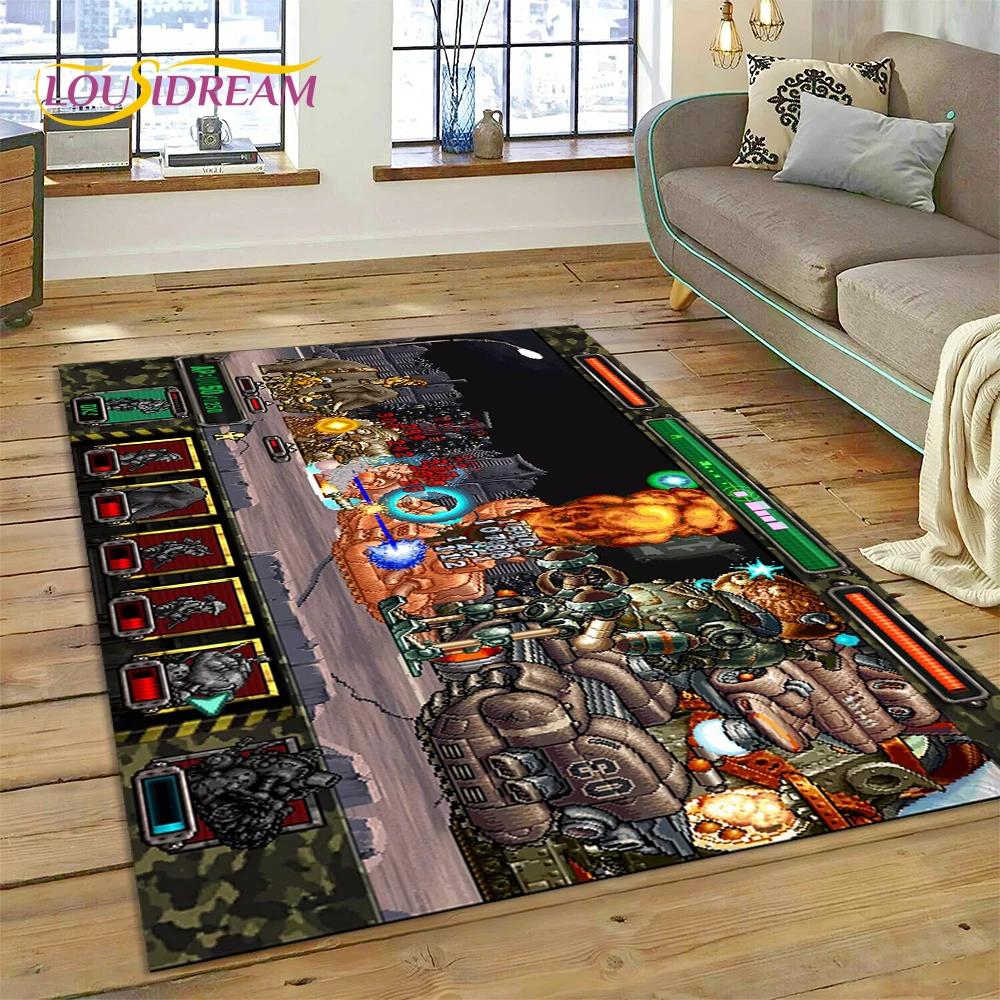 Metal Slug Retro Game Cartoon Customized Carpet Rug for Bedroom Living Room Home Sofa Decoration,Kid Play Large Decor Floor Mat
