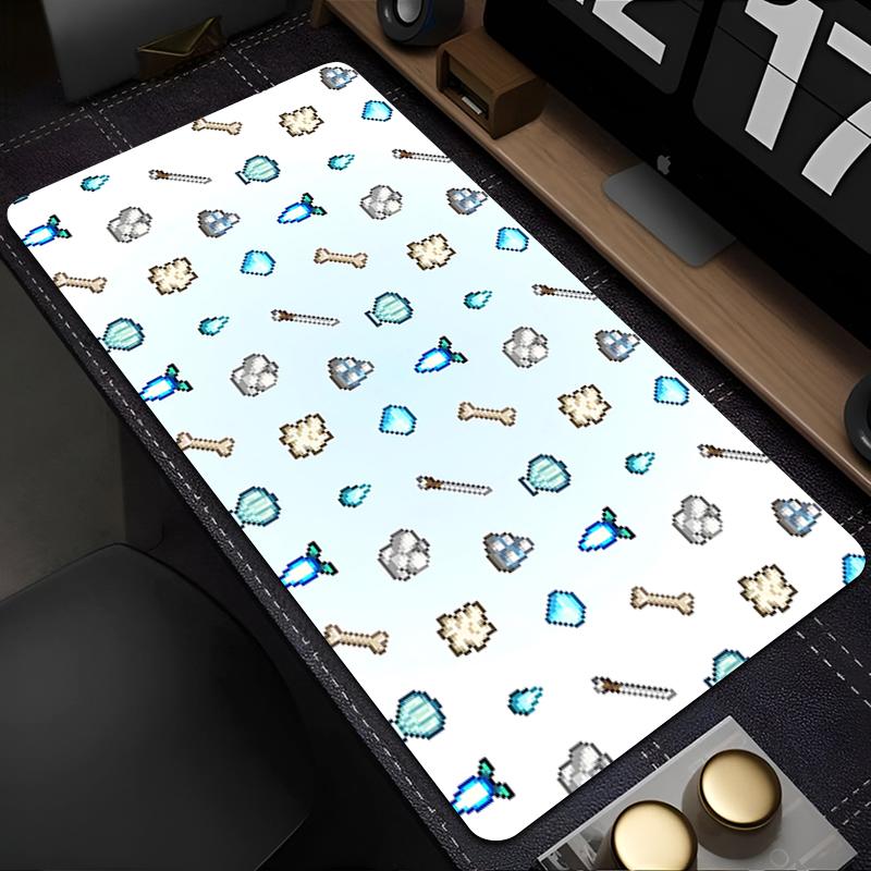 Gaming Mouse Pad Laptop Green Plants Desk Mat PC Kawaii Pixel Art Stardew Valley Anime Sky Mousepad Gamer Cabinet Keyboard Rug