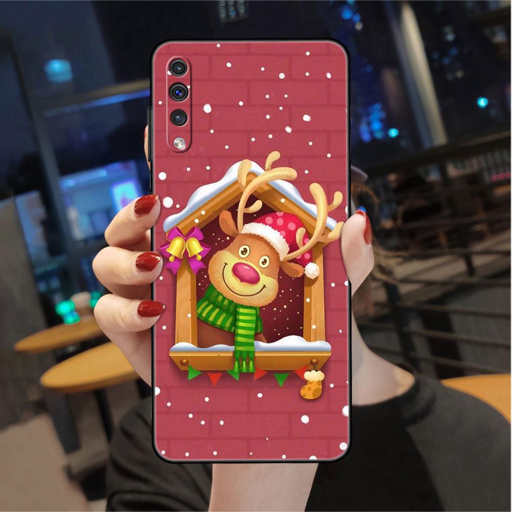 

Чехол с рождественским рисунком для Samsung Galaxy A50 A20e A70 A10 A40 A20s A10s M30s M23 M51 M31s, черный, мягкий чехол для телефона Samsung A10s