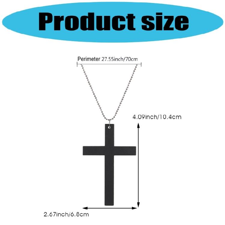 Minimalist Gothic Wood Crucifix Necklace User Friendly Lightweight Design For Everyday Stylish Wear