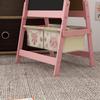 Three-In-One Kids Easel with Paper Roll, Art Easel, with Storage - Pink