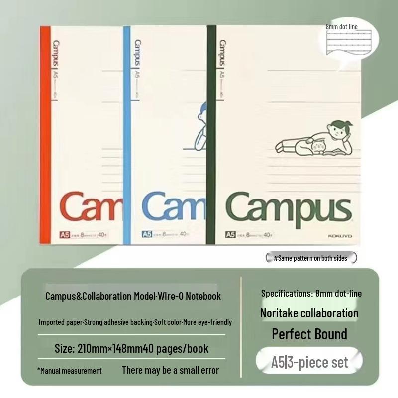 Kokuyo Limited Edition Wireless Binding Student Manuscript Notebook with Japanese Dowling Paper