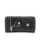 Schott Leather Rider's Zip Wallet, Men's F 010, Black, 782-4970056