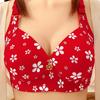 High-grade comfortable side-closing breast large size thin gathering underwear anti-sagging beautiful back women's bra cover without steel ring