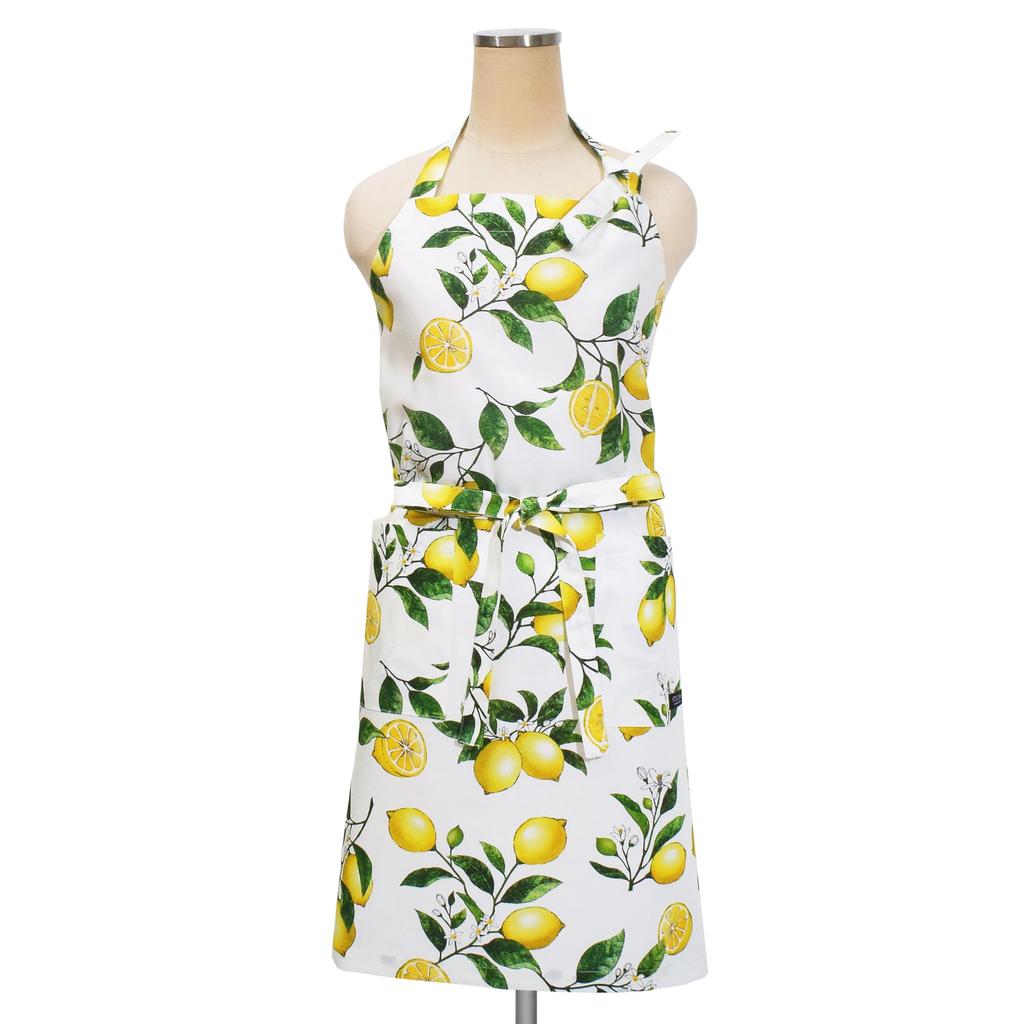 STYLE Decor Set Mitten Pot Set Apron Kitchen Cooking Citrus Lemon Gift Celebration Stylish Cute STYLE Decor W8701400 2-piece