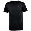Li Ning Badminton Series Solid Color Round Neck Loose Short Sleeve Badminton Shirt Unisex Tops Black ATSS959-1