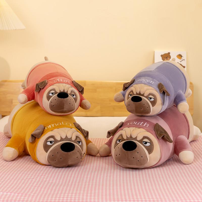 Dogs Plush Cute Doll With Short Sleeved Decor And Letter Embroidery Design