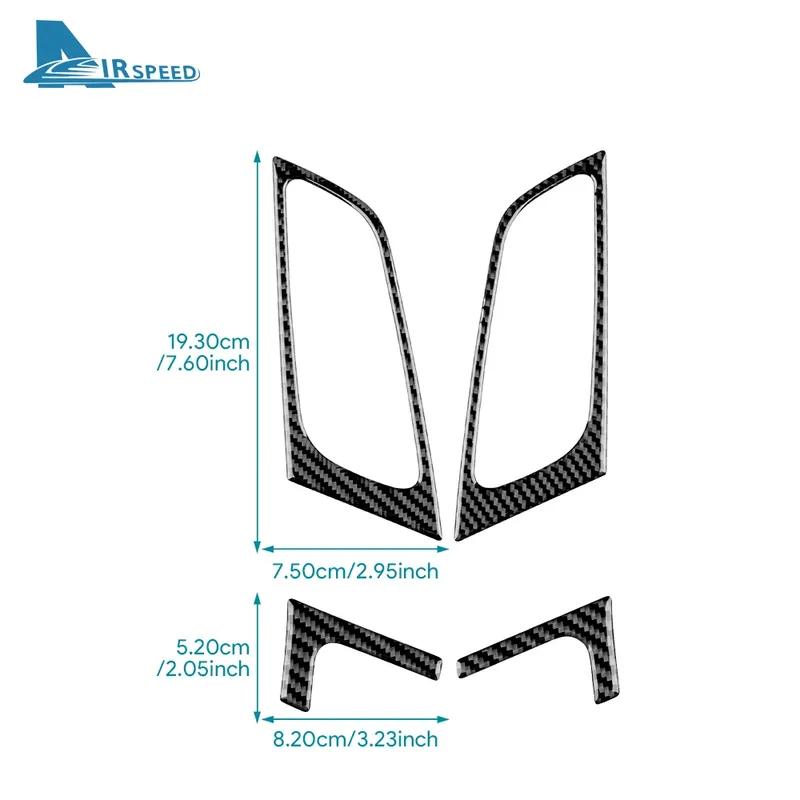 For Ford Focus SE ST MK3 2012 2013 2014 Real Soft Carbon Fiber Trim Sticker LHD Car Central Control Air Outlet Frame Accessories