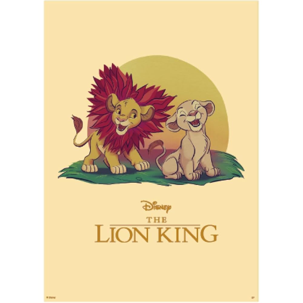 Small Planet Disney Lion King Simba and Nala Poster Sticker Decorative Wall Art