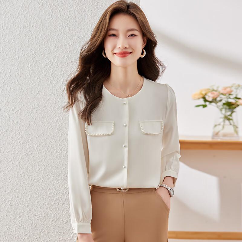 Trolomen Women s French Style Long Sleeve White Shirt All Sizes Available