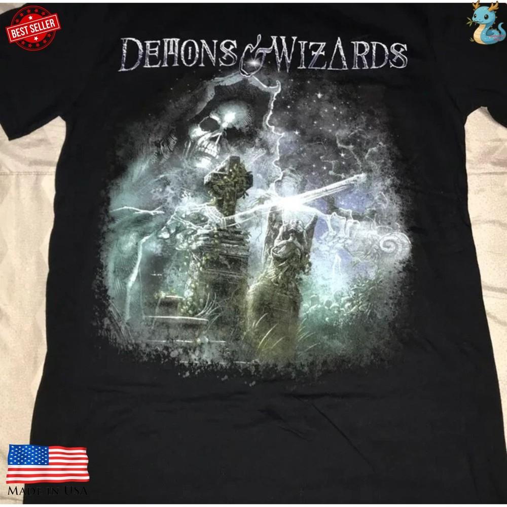 Demons & Wizards T Shirt Heavy Metal Band Graphic Tee Unisex T-Shirt XXXXL