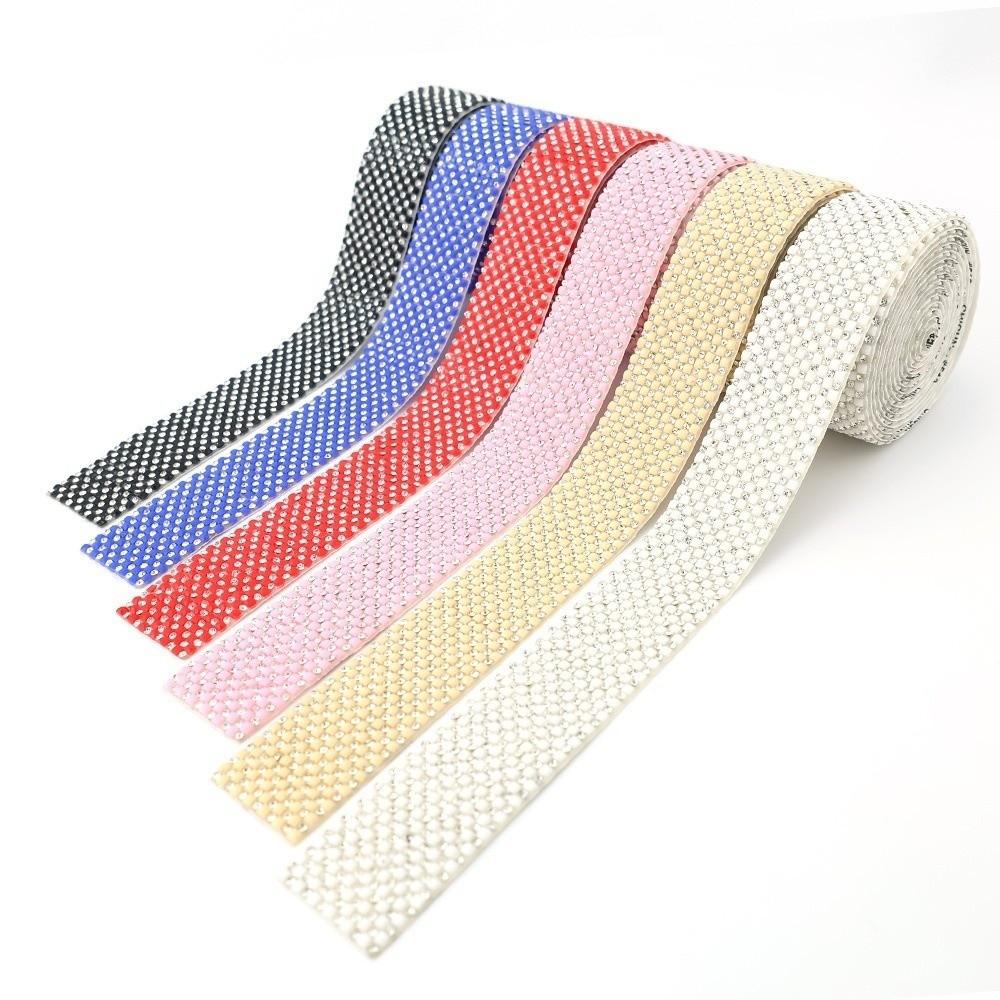Decorative Trim Self Adhesive Rhinestone Strip Square Rhinestone Shiny Resin Rhinestone Flexible Rhinestone Tape DIY Craft