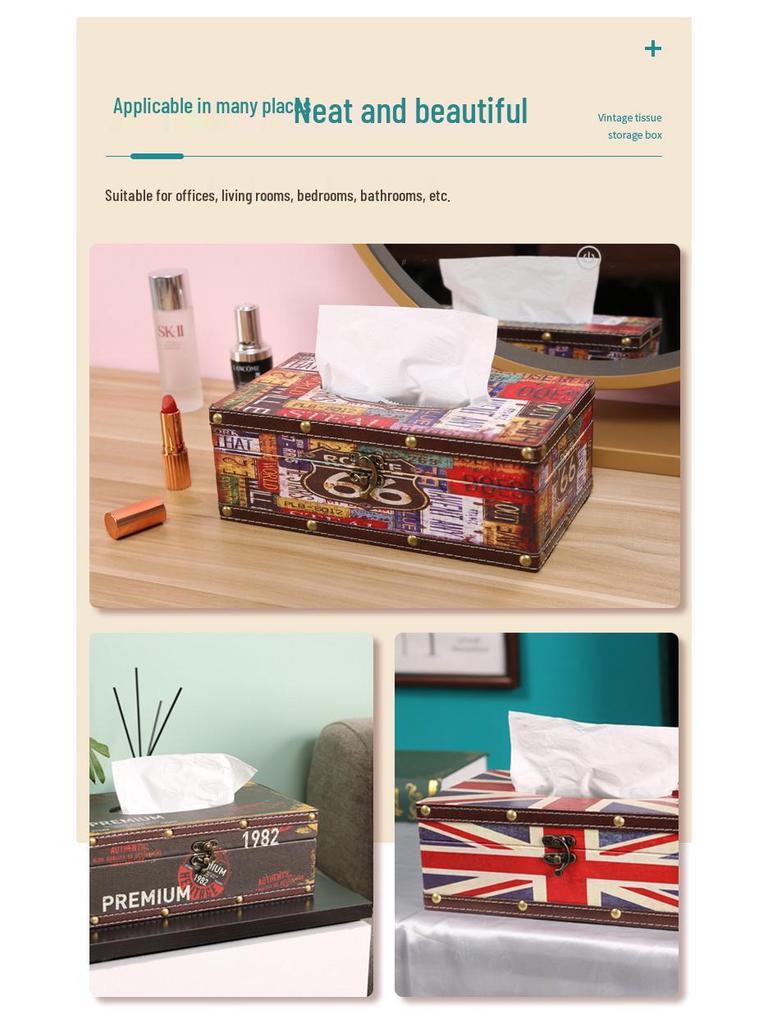 British-Style Waterproof Cylinder Tissue Box for Home, Car, or Restaurant